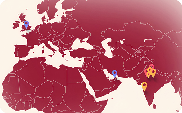 map with store pins